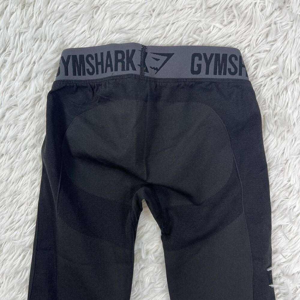 Gymshark Flex Leggings Gray/Black/Charcoal Womens Training Gym 3/4 Size Small - Picture 7 of 8